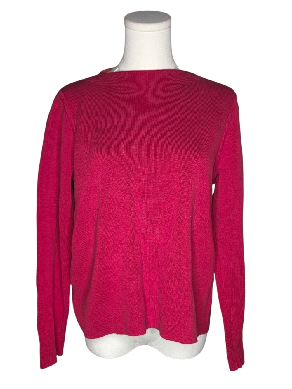 Eileen Fisher Petite Silk Cotton Sweater PS Red Lightweight Knit Top